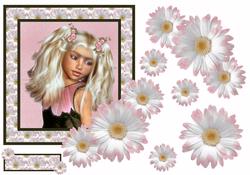 Little Daisy Girl Topper with Daisy Decoupage