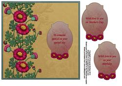 Pretty Poppies 8x8 Square Card Front