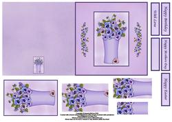Pretty Pansies Quick Card and Pyramid