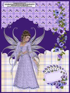 Pansy Fairy Card Kit with With Decoupage, Pyramid and Toppers