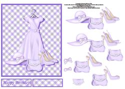 Lilac Dress and Accesories Step by Step