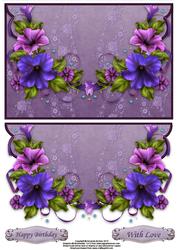 Pretty Petunias Envelope Card