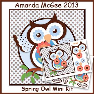 Springtime Owl 2 8x8 Mini Kit