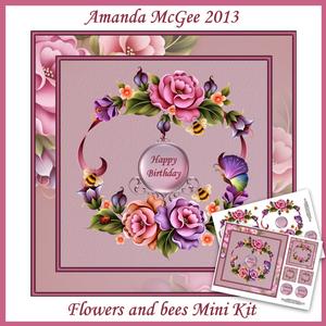 Flowers and Bees 8x8 Mini Kit