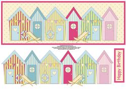 Under the Boardwalk Large Dl Card with Decoupage