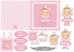 Cute Litle Girl Quick Card and Decoupage