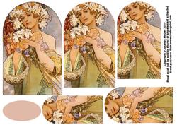 Art Nouveau Lady - Flowers - Arch Pyramage