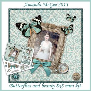 Butterflies and Beauty 8x8 Mini Kit