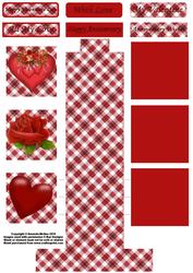 Valentines Hearts and Roses Waterfall Sheet