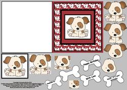Patch the Dog Quick Card with Decoupage and Pyramage