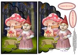 Gnome Sweet Gnome Envelope Card and Decoupage