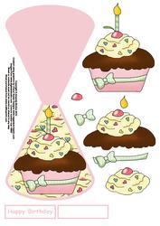 Cute Cupcake Wobble Card