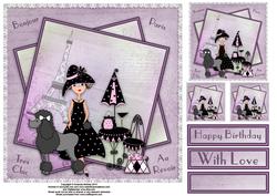 La Belle Paris 8x8 Square Card Front