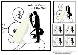 With This Ring 8x8 Black and White Topper