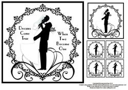 Image of cup456238_56 - Dreams Come True 8x8 Black and White Topper