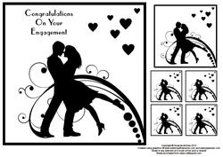 Congratulations on Your Engagement 8x8 Black & White Topper