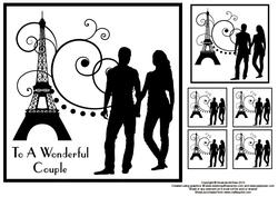 To a Wonderful Couple 8x8 Black and White Topper