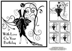 So Stylish 8x8 Black and White Topper