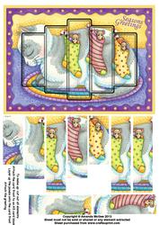 Christmas Cat Pyramid Panel