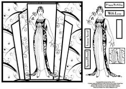Art Deco Elegance 2 8x8 Black and White Topper