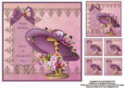 Rosy Bonnet 8x8 Topper