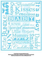 Baby Feet Subway Print - Boy