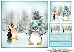 Fun on Ice 8x8 Square Topper Sheet