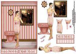 In the Dressing Room Card Front and Decoupage
