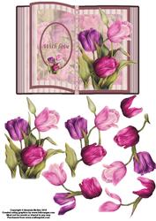 Pink and Lilac Tulips Book Sheet