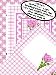 Pink Crocus Easel Card Kit - 4 Pages