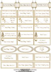 Wedding Captions in Gold