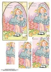 Pretty Easter Girl Pyramid Sheet