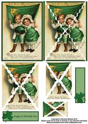 Lets Wear Green St Patricks Day Wavey Side Step Stacker