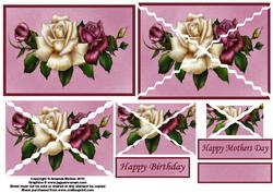 Antique Roses Wavey Side Step Stacker