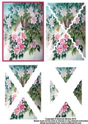 Oriental Flowers Wavey Side Step Stacker