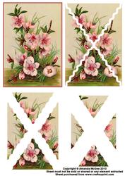 Pink Flowers Wavey Side Step Stacker