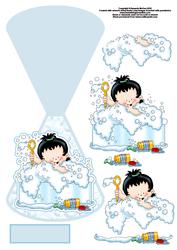Bathtime Baby Wobble Card