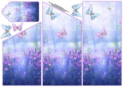Flowers and Butterflies Cascade Sheet