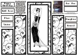 Art Deco Lady Theatre Fold
