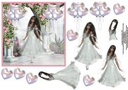 Pretty Balerina Birthday Girl Card Front and Decoupage