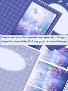 Butterflies and Flowers Pyramid Card Kit