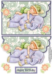 Having a Little Nap Envelope Card