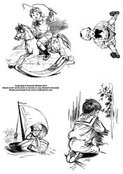 Little Boys Digital Stamps