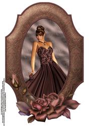 Pretty Girl at the Ball Framed Topper