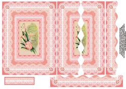 Tulips and Scene with Lace Wavey Side Stacker