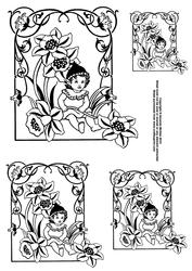 Art Nouveau Fairies Digital Stamps 2