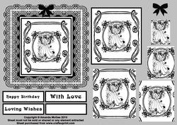 Art Nouveau Butterfly Fairy Lace Card Front with Pyramid