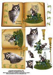 Mystical Cat Book Sheet
