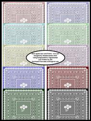 15cm Square Lace Card Fronts - 10 in Set