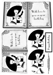 Art Deco Lady Book Sheet